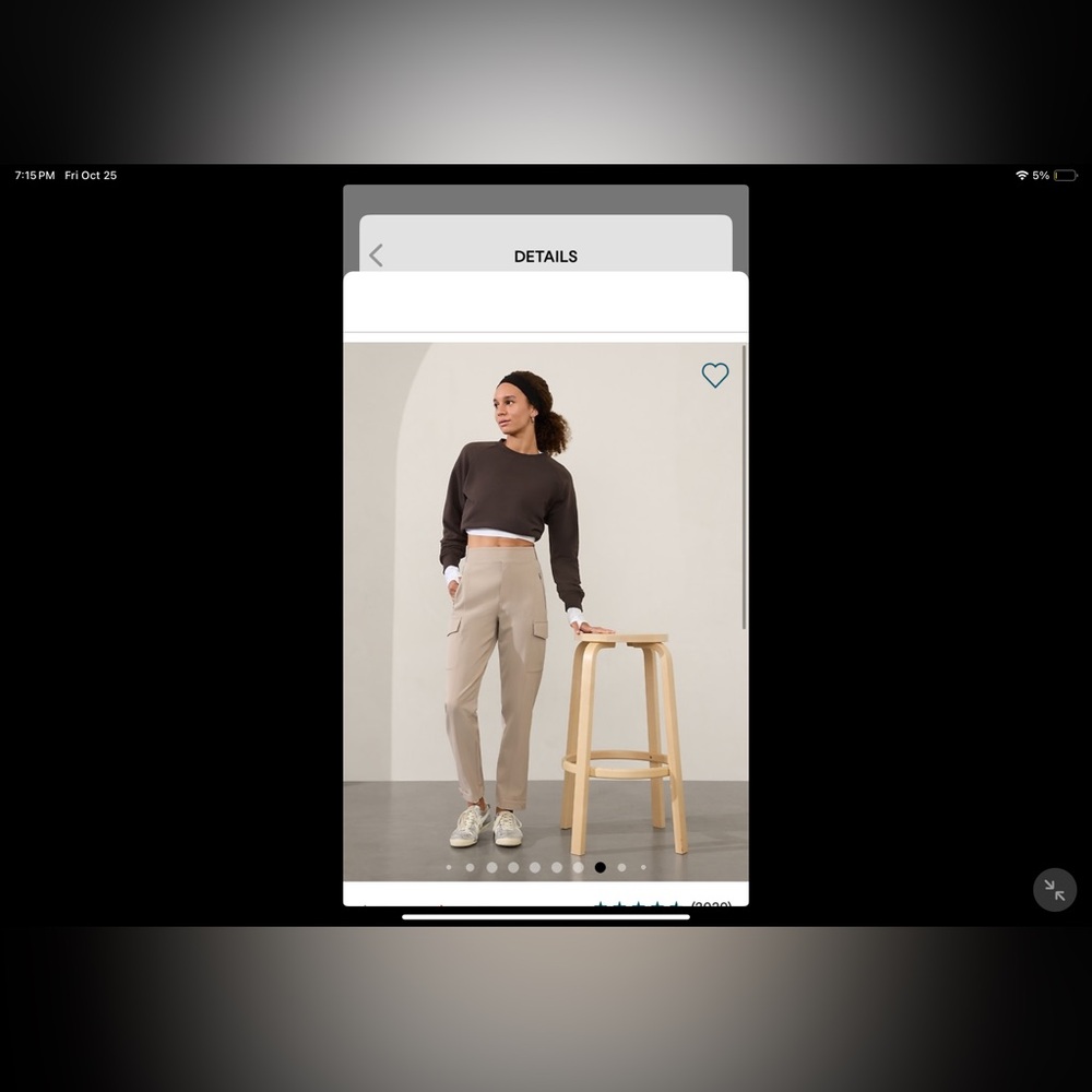 COPY - Athleta NWOT Endless high rise cargo pants color: feather fall 2024